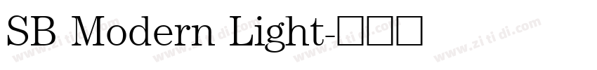 SB Modern Light字体转换